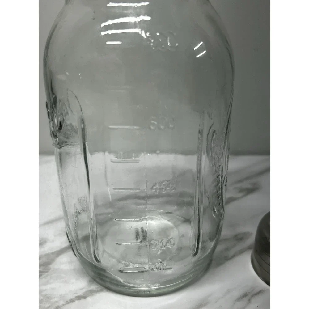 Vintage Mason Cheers Jar Cocktail Shaker With Strainer Lid